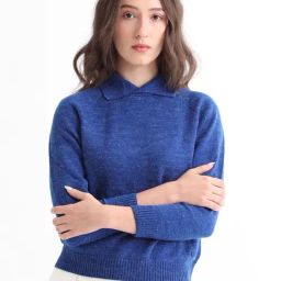 RAREISM Blue Acrylic Solid Long Sleeves Sweater-image-35