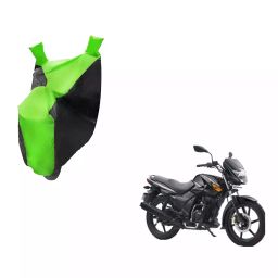 Auto Pearl Waterproof Two Wheeler Cover For TVS Flame 125 (Green & Black)-image-6