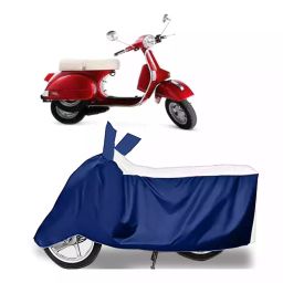 Auto Pearl Bike Cover for LML NV (White & Blue)-image-95