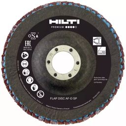 Hilti AF-D Series Convex Flap Disc 125 mm Diameter P80 Grit Size 22.2 mm Arbor Size for Steel, Stainless Steel, 2243337 (Pack of 10)-picture-35