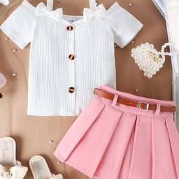 LULU & SKY Girls Top with Skirt-image-76