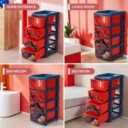 Kuber Industries Red 4Layer Drawer Storage Organiser image 3