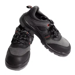 Fulcrum Steel Toe Safety Shoes Low Ankle PU Sole Black & Grey Leather Size UK 9,-picture-8