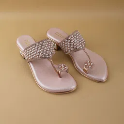 Ozuri Embellished Party Block Sandals-11