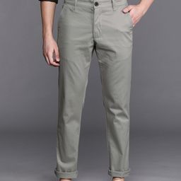 WROGN Men Grey Slim Fit Chinos-picture-13