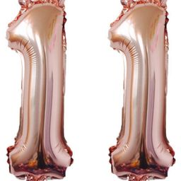 Party Anthem  Number 11 Foil Balloon Rose Gold - Height 40.6 cm Each-image-64