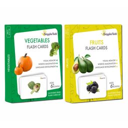 GrapplerTodd Premium Flash Cards Combo Pack Vegetables & Fruits - Multicolour-10