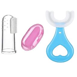 NeonateCare Soft Silicone Finger Toothbrush with U Shape Soft Bristles Brush for Kids Pack Of 2- Multicolor ( color and design may vary)-14