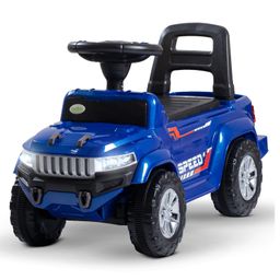 BAYBEE Speedy Manual Baby Ride On Car for Kids, Push Ride On Toy Jeep with Music & Led Light, Toddlers Push Ride Kids Car with Backrest, Under Seat Storage to Steering Wheel - Blue-image-46