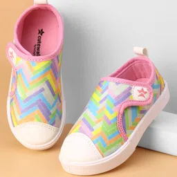 Cute Walk by Babyhug Velcro Closure Casual Shoes with Stripes- Pink-picture-24