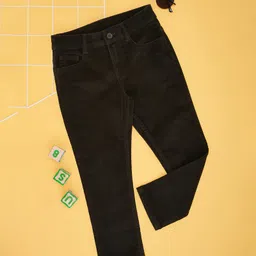 Pantaloons Junior Cotton Spandex Solid Trousers - Olive Green-picture-17