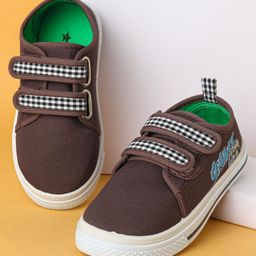 Cute Walk by Babyhug Velcro Closure Casual Shoes with Checks - Charcoal Grey-picture-49