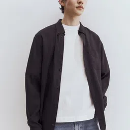 H&M Loose Fit Button-Down Shirt-image-71