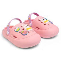 KIDLINGSS Baby Bunny Applique Detailed Slingback Clogs - Light Pink image 3