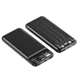 I KALL IKPB10 22.5W Fast Charging 10000 mAh Power Bank with Built-in 3-in-1 Cable, 4 Output Port, 3 Input Port and Digital Display (Black) image 4