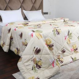 AJISH Yellow & Green Floral Mild Winter 233 GSM Double Bed Comforter-image-61