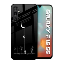 QRIOH Unisex Samsung Galaxy F16 5G Quirky Catch the Moon Shockproof Real Glass Back Case-picture-21