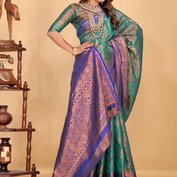 jayant creation Blue Art Silk Barasi Sarees-picture-46