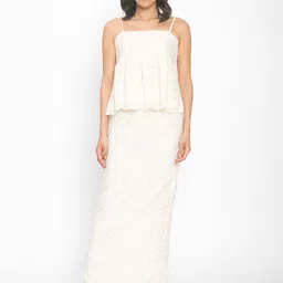 Contemponari Self Designed Top With Skirt Co-Ords Set-image-65