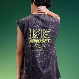 VEIRDO Men Oversize Fit Black Printed Pure Cotton Innerwear Vests-image-29