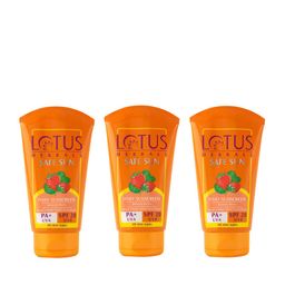 Lotus Herbals Set Of 3 Safe Sun SPF 20 PA+ Breezy Berry Sunscreen - 50g Each-6