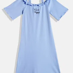 HERE&NOW Girls Cold-Shoulder A-Line Dress-picture-36