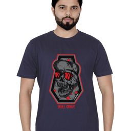 LA MILANO Men Graphic Printed Round Neck Pure Cotton Slim Fit T-shirt-image-53