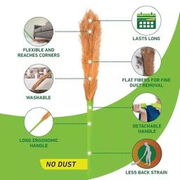 Scotch-Brite 113 cm Plastic Fibre Long Handle No-Dust Broom Combo with 1 Additional Refill Head image 5
