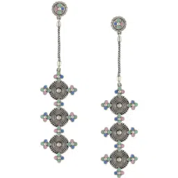 Tribe Amrapali Multi Coin Chandrika Dangler Earrings-6