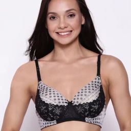 Clovia Black & Grey Non Wired Padded Full Coverage Bra-image-28