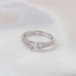 Praavy Imperial Square 92.5 Sterling Silver Ring for Women-image-69