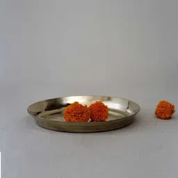 COPPRE Metallic Kansa Khana Platter - Set of 1-1