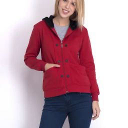 Belle Fille Red Regular Fit Jacket-image-32