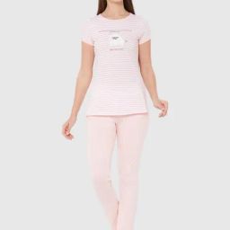 Sweet Dreams Soft Pink Graphic Print Pajama Set-image-12