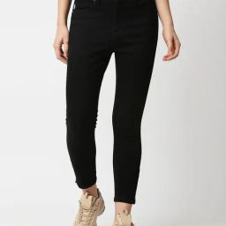 Pepe Jeans Black Skinny Fit High Rise Jeans-image-112