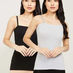 Ginger by Lifestyle Black & Grey Camisole - Pack Of 2-image-39