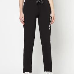 Cantabil Black Printed Track Pants-image-54