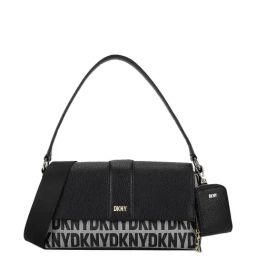 Dkny Black PVC Printed Sling Handbag-image-5