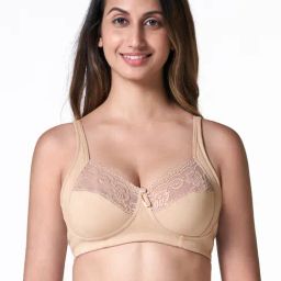 BLOSSOM Beige Full Coverage Shaper Bra-17