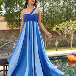 BInfinite Blue Sunkissed Comfort Fit Maxi Dress-image-47