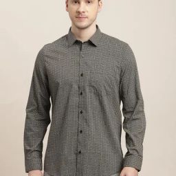 Turtle Black Cotton Regular Fit Printed Shirt-image-87