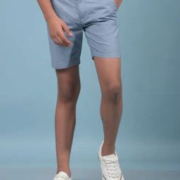 Crimsoune Club Boys Blue Cotton Slim Fit Shorts-picture-11