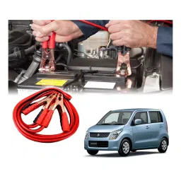 Auto Pearl 2.29 m (7.5 Ft) 500 A Heavy Duty Booster Anti Tangle Battery Jumper Cable for Maruti Suzuki WagonR New (Pack of 2)-image-62