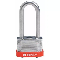 BRADY Keyed Padlock with 6 Keys Steel Red, 39N329 (Set of 6 Pcs)-image-40