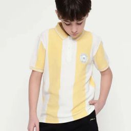 Octave Kids Banana Cotton Color Block Polo T-Shirt-image-77
