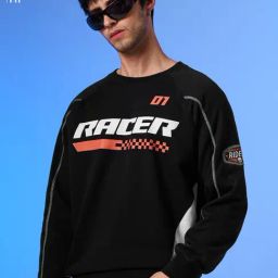 The Souled Store Black Loose Fit Printed Sweatshirt-picture-20