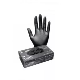 Traffi TD05 Black Powder-Free Nitrile Disposable Gloves Size- M, A-TD05-BK-M (Pack of 50 Pair)-image-112