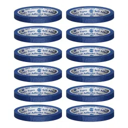 VCR Blue Masking Tape - 20 Meters in Length 06mm / 0.25" Width - 12 Rolls Per Pack-picture-2