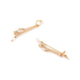 Zaveri Pearls Gold Tone Contemporary Austrian Diamonds Embellished Butterfly Charm Drop Earring-ZPFK17758 image 3