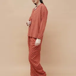 Ginger by Lifestyle Red Printed Pyjama Set image 3